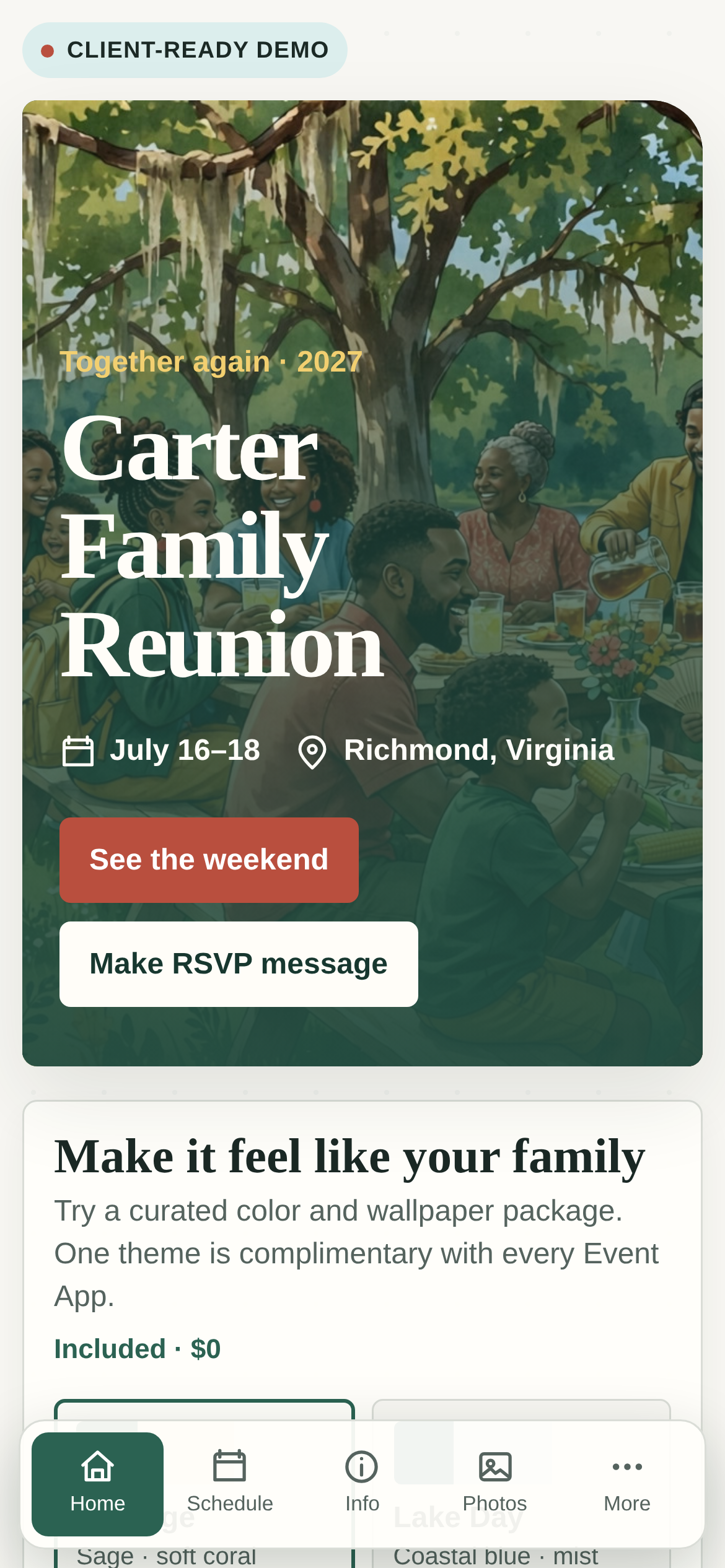 Carter Family Reunion app preview